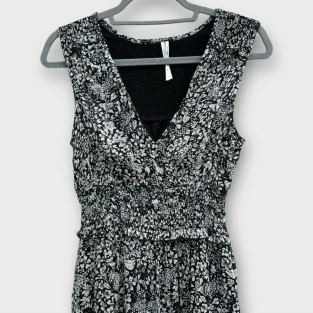 Anthropologie Dress Black and White Asymmetrical Tiered Sundress - Picture 4 of 7
